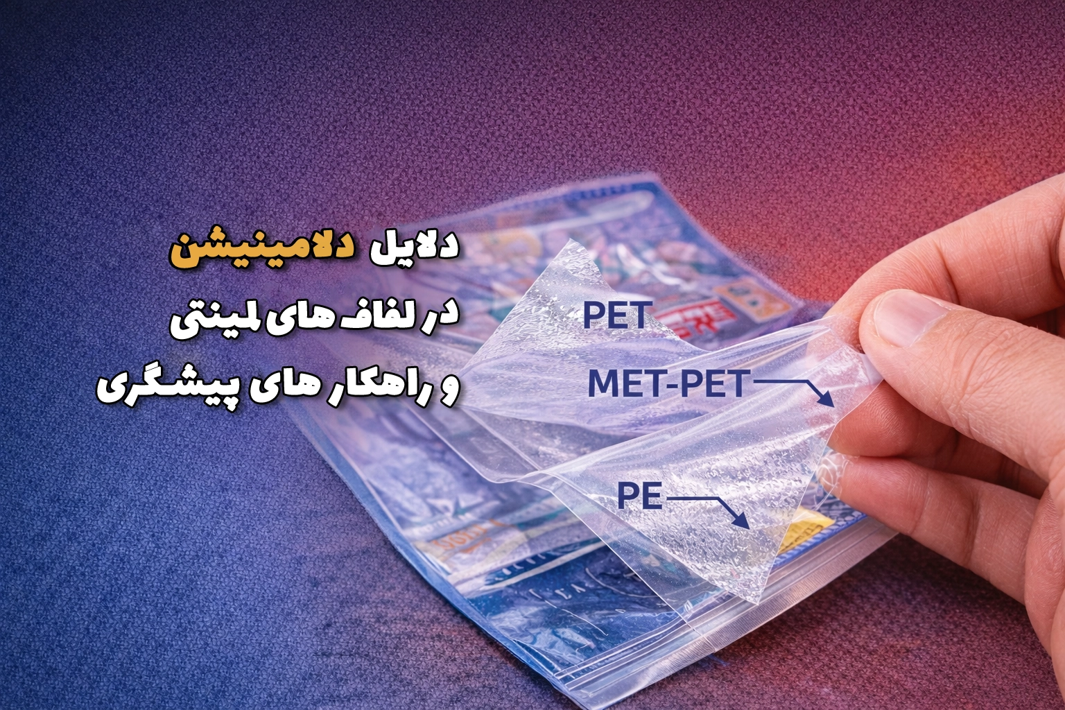 دلایل دلامینیشن در لفاف های لمینتی و راهکارهای پیشگیری