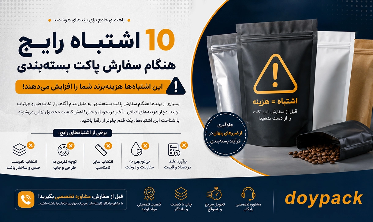 ۱۰ اشتباه رایج برندها در انتخاب بسته‌بندی